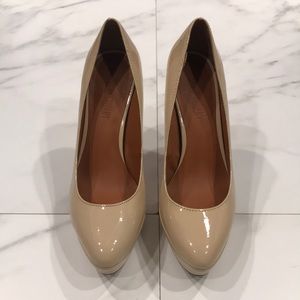 Colin Stuart Cream Platform Pumps Heels - Size 8.5